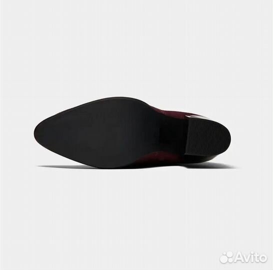 Полусапожки демисезонние 40 размера замша бордовый