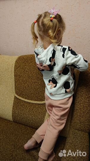 Тёплый костюм zara для девочки 92 98 104 110 116
