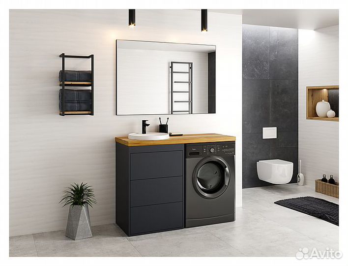 Зеркало Misty Mars-100 100х80 см черный матовый п