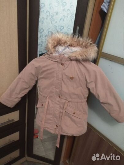 Пуховик для девочки размер 104