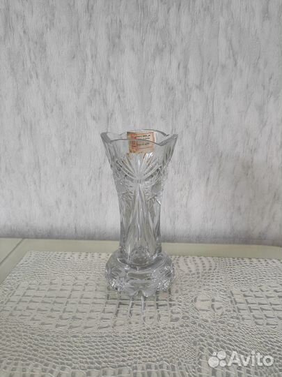 Хрустальная ваза под цветы СССР