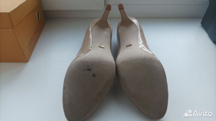 Туфли женские бежевые 40 размер натуральная кожа