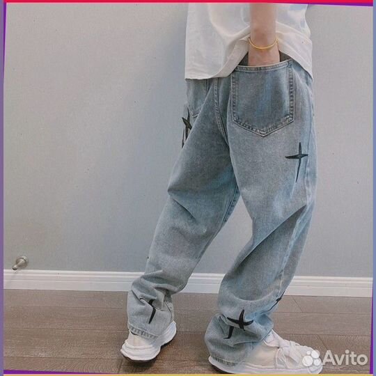 Штаны карго Y2K с крестами (13243 Art: )