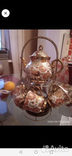 Сервиз чайный нарядный с позолотой