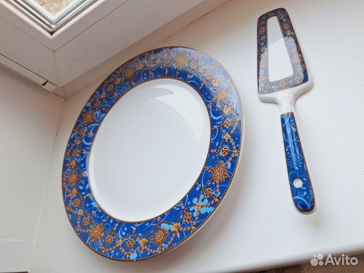 Тарелка для торта с лопаткой