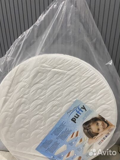 Новый круглый матрас в кроватку трансформер