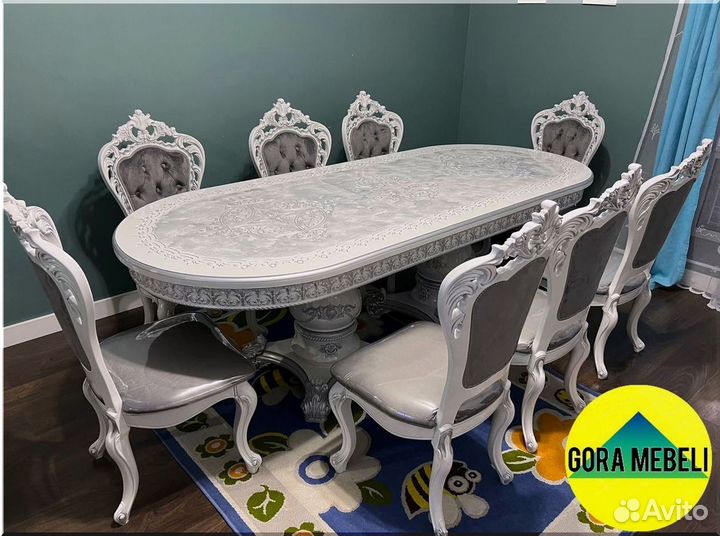 Кухонный стол раскладной белый