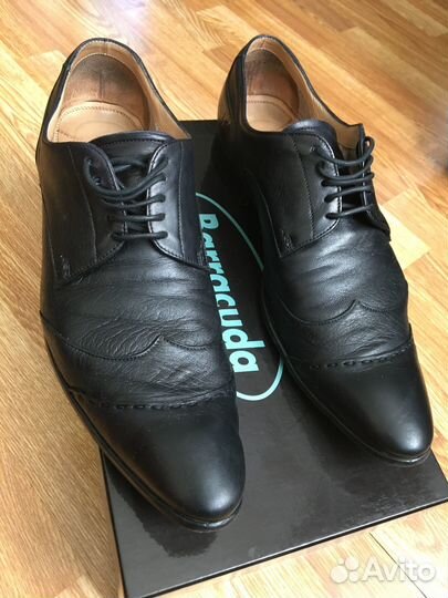 Мужские туфли черные Италия barracuda оригинал