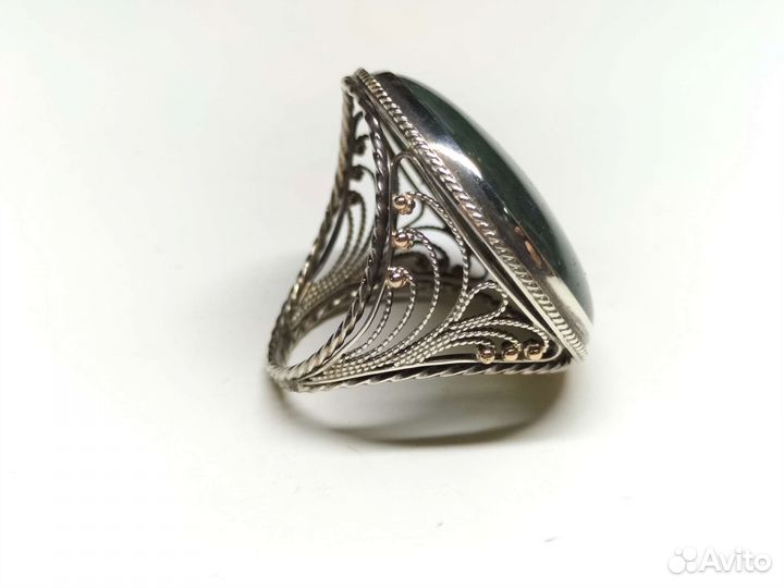 Серебряное кольцо перстень филигрань