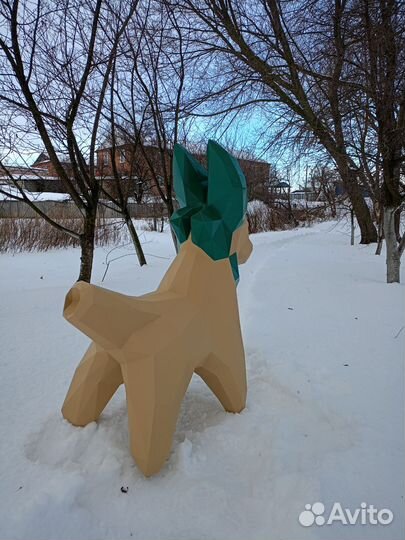 Полигогальная фигура из металла козлик