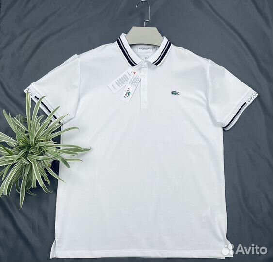 Футболка поло lacoste белая