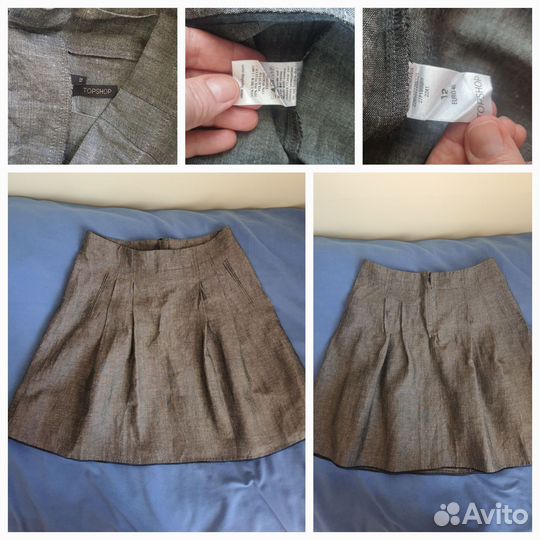 Юбка из льна р.46 в офис или на прогулку