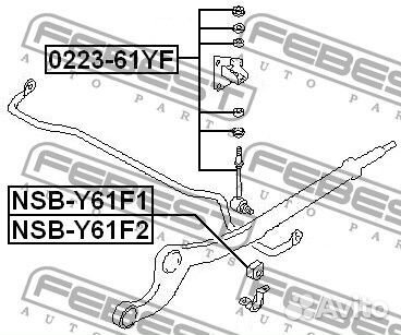Втулка переднего стабилизатора d23