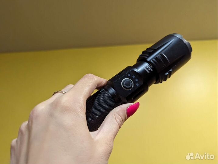 Тактический фонарь белый лазер фонарик