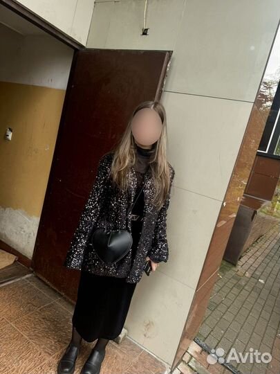 Пиджак женский черный оверсайз