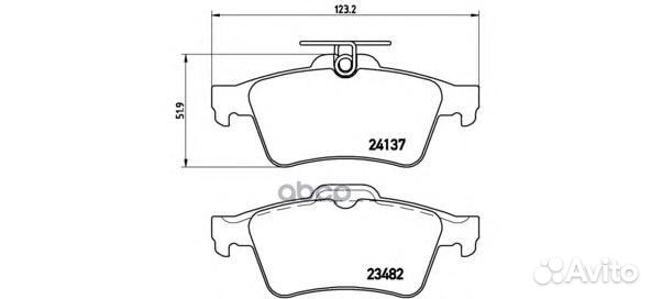 Колодки тормозные дисковые зад P 59 042 P59