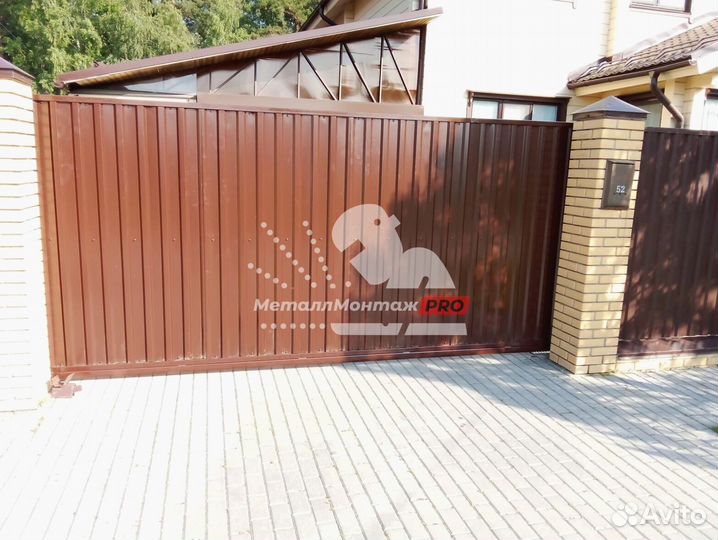 Откатные ворота с установкой. Гарантия