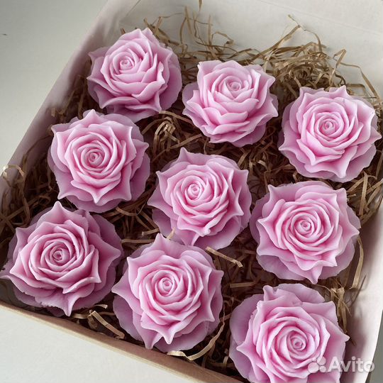 Мыло ручной работы, набор роз