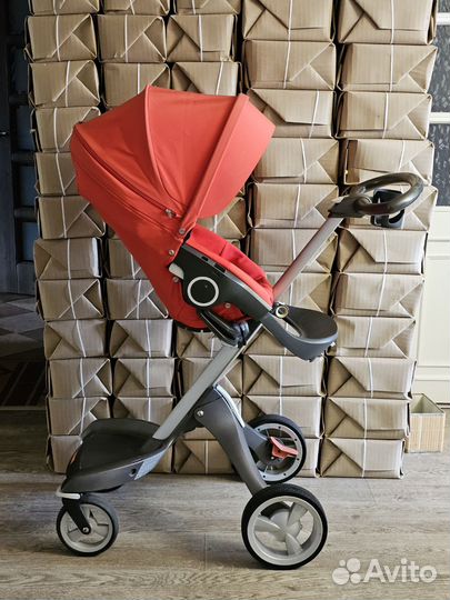 Коляска Stokke 2 в 1 xplory Стокке красная