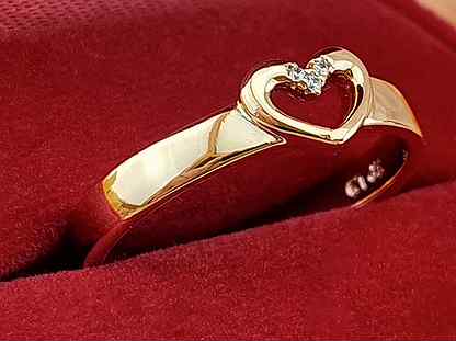Кольцо "Первая Любовь". Медсплав, покрытие золото