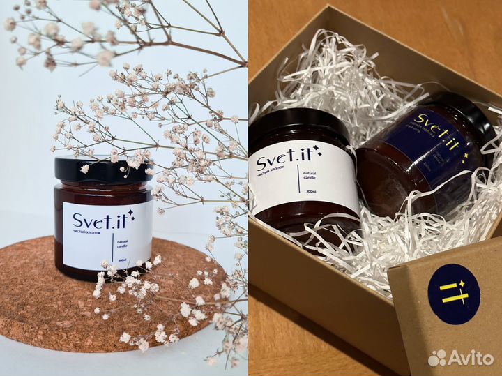 Ароматическая свеча ручной работы