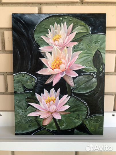 Картина маслом Лилии