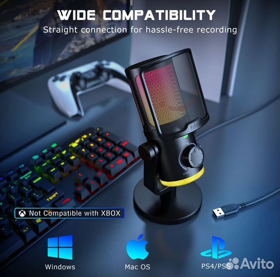 Fifine Ampligame AM6 Black/Pink