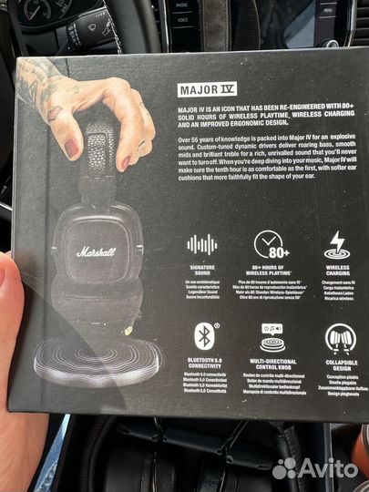 Беспроводные наушники marshall major iv black