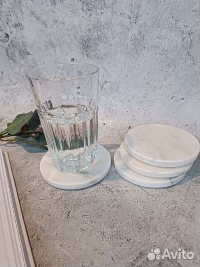 Мраморная подставка под кружку, под горячее