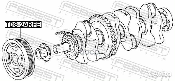 Шкив коленвала 2arfe Febest 958