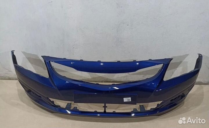 Бампер белый передний Hyundai Solaris 2014-2017