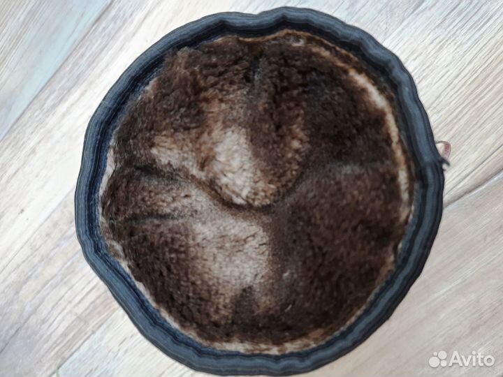 Меховая шапка вязаная. Ондатра,лиса. Средн.размер