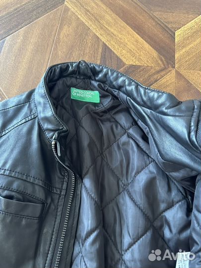 Кожаная куртка benetton
