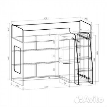 Кровать чердак Легенда 42.5.1