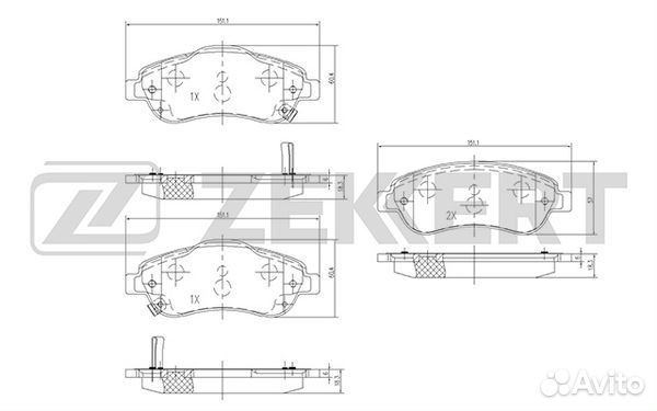 Колодки торм. диск. передн. Honda CR-V III 06- CR-V IV 12