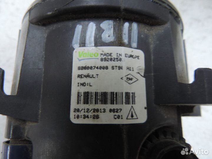 Фара противотуманная передняя Renault Duster 2010