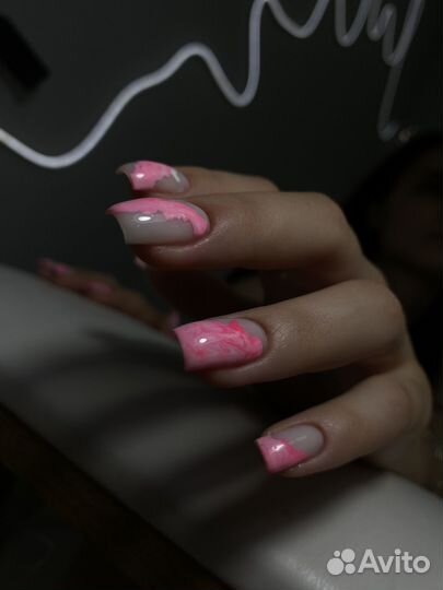 Наращивание ногтей покрытие гель лак маникюр
