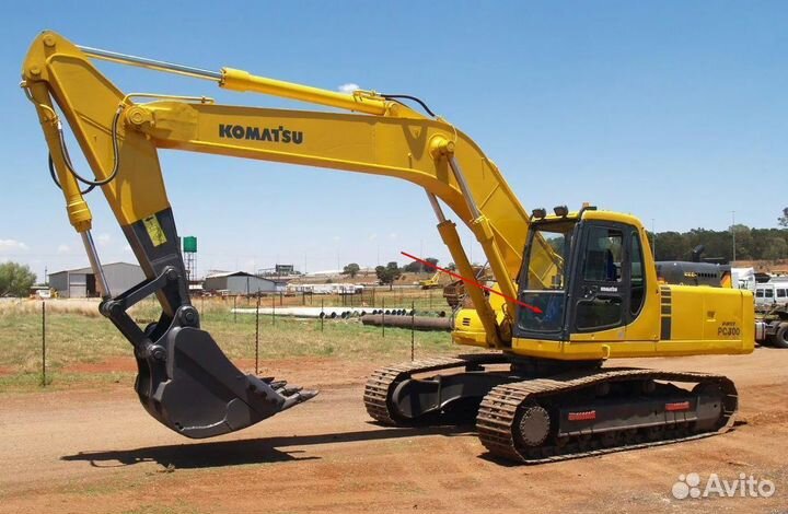 Стекло лобовое нижнее на экскаватор Komatsu PC300