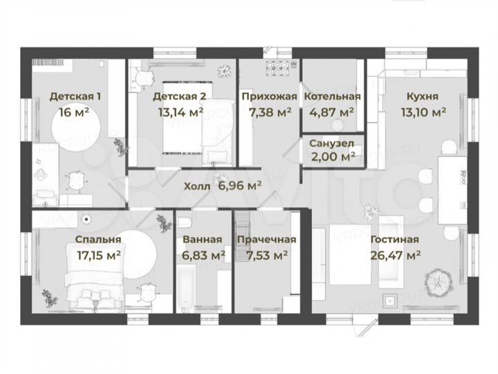 Коттедж 140 м² на участке 9,4 сот.