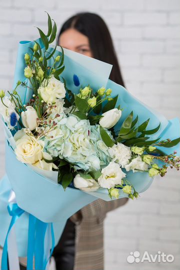 Сборные букеты с гортензией