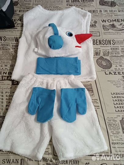 Новый костюм снеговика р 6-8 лет