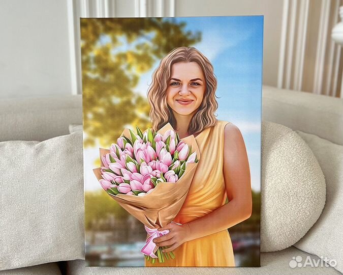 Портрет по фото на холсте в Оренбурге