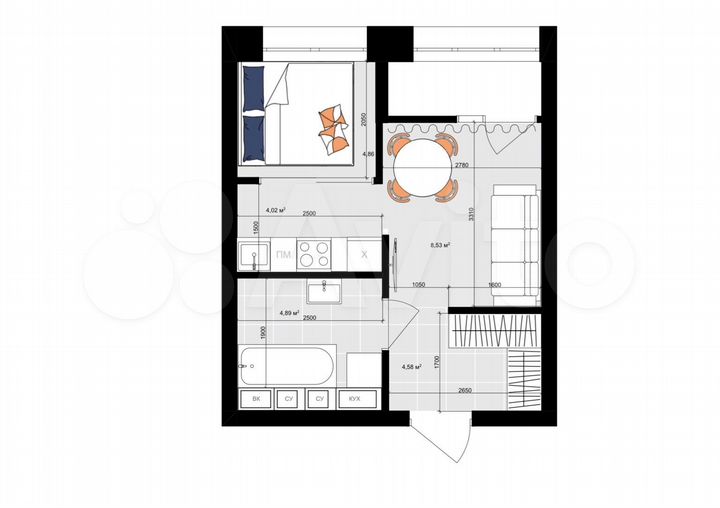 1-к. квартира, 29 м², 9/19 эт.