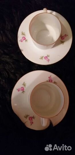 Кофейно -чайная пара,фарфор Чехословакия 70е