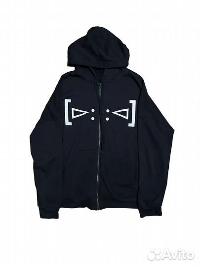 Ken Carson A Great Chaos Face Zip-Up Hoodie M разм