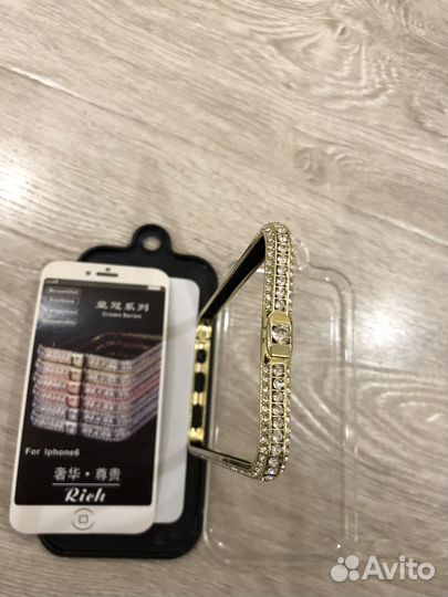 Бампер чехол на айфон 6 новый со стразами в упаков