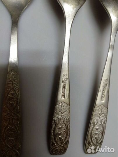 Столовые приборы мельхиор. Ложки чайные мельхиор