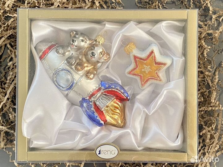 Елочная игрушка белка и стрелка и другие