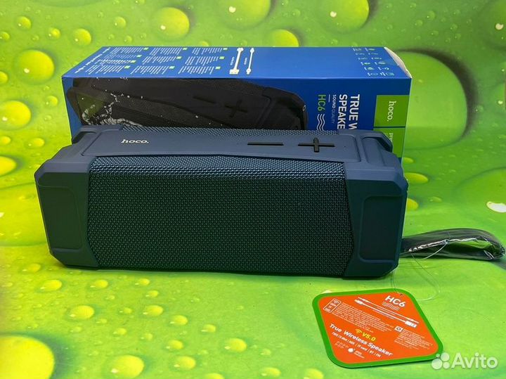 Беспроводная блютуз колонка hoco HC6 (синяя)