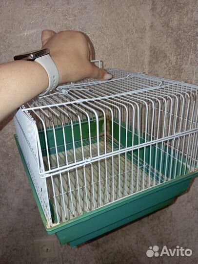 Клетка для грызуна, чашки, колесо, домики